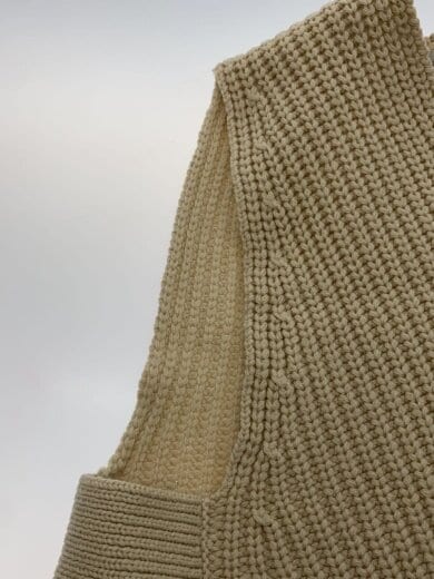 商品画像：RIBBED VEST/ニットベスト(厚手)/--/ウール/BEG/無地/222-11287// 5