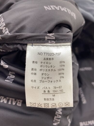 商品画像：ロングダウンジャケット/M/ナイロン/BLK/T702D-75F// 4