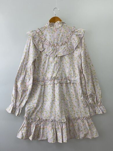 商品画像：長袖フリルワンピース/42/コットン/PNK/花柄/6231// 2