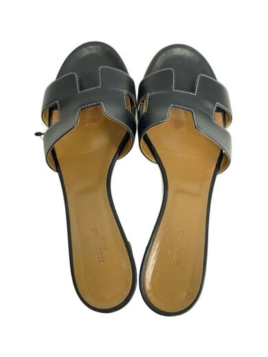 商品画像：オアジス_ヒールサンダル/37.5/BLK/レザー/071002Z 3