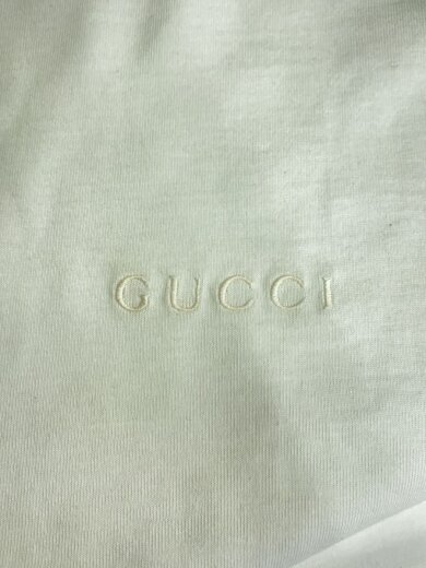 画像：GUCCIロゴエンブロイダリー付きコットンジャージーTシャツ/XL/コットン/WHT/796395 XJG9V7