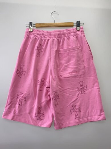 商品画像：OUTLINE CROSS RHINESTONE BAGGY SWEAT SHORTS/M/コットン/PNK// 2