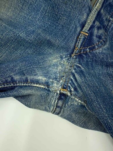 商品画像：60-70s/VT/501/BIGE/後期/実寸W37/デニム/IDG/リペア多/ボタン裏16/股タ 6