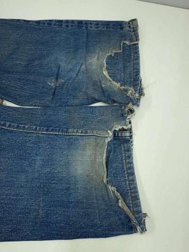商品画像：60-70s/VT/501/BIGE/後期/実寸W37/デニム/IDG/リペア多/ボタン裏16/股タ 7