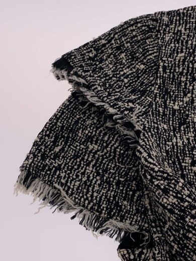 画像：YOKO CHAN半袖ワンピース/36/コットン/BLK/YCG-117-3195