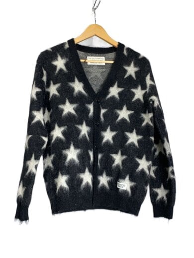 商品画像：カーディガン(厚手)/S/モヘア/BLK/総柄/WMK-JQ01 1