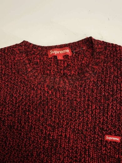 商品画像：ニット・セーター(薄手)/L/コットン/RED 9