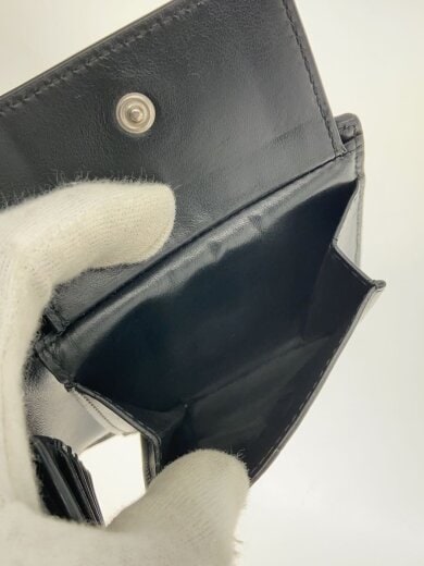 商品画像：2つ折り財布/レザー/BLK/メンズ 5