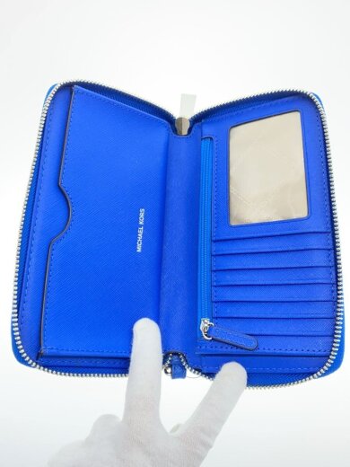 商品画像：長財布/レザー/BLU/無地/レディース/DI-1902 4