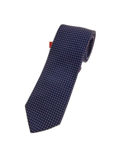 商品画像：ネクタイ/シルク/NVY/総柄/メンズ 1