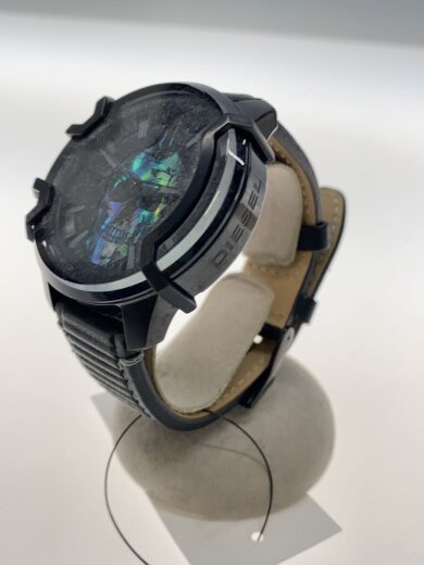 商品画像：クォーツ腕時計/アナログ/レザー/BLK/DZ-4576 2