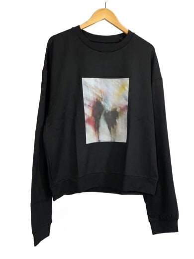 商品画像：長袖Tシャツ/S/レーヨン/BLK/プリント/LUZ2061206A0001 1