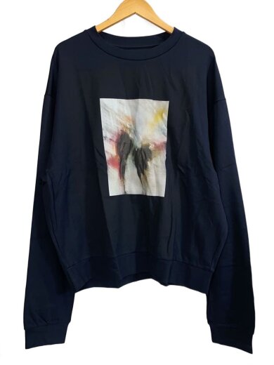 商品画像：長袖Tシャツ/M/レーヨン/NVY/プリント/LUZ2061206A0001 1