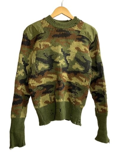 商品画像：ニット・セーター(厚手)/44/ウール/KHK/カモフラ 1