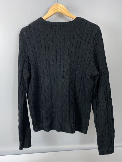 画像：LAUREN RALPH LAURENケーブルニット/XL/コットン/BLK2