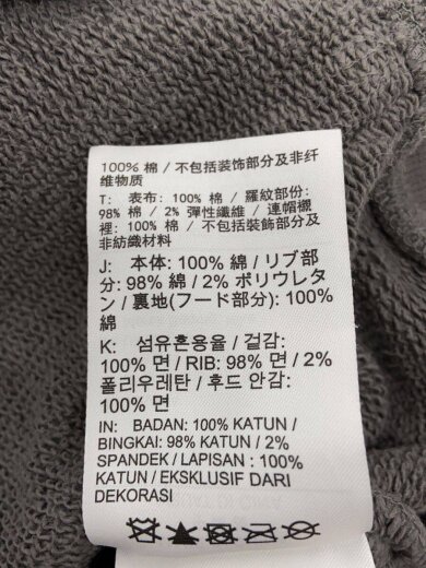 商品画像：パーカー/S/コットン/GRY/無地/HF0540-029// 5