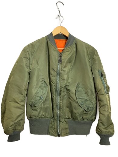 画像：ALPHA INDUSTRIESフライトジャケット/M/ポリエステル/KHK/0615-00-573-83361