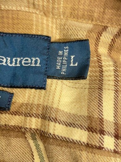 商品画像：ネルシャツ/L/コットン/BEG/チェック 4