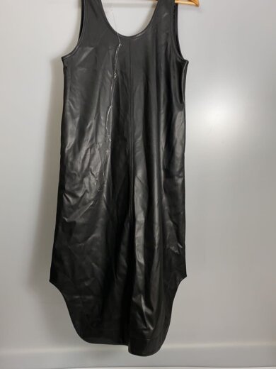 商品画像：ノースリーブワンピース/38/フェイクレザー/BLK/8726-144-0088// 2