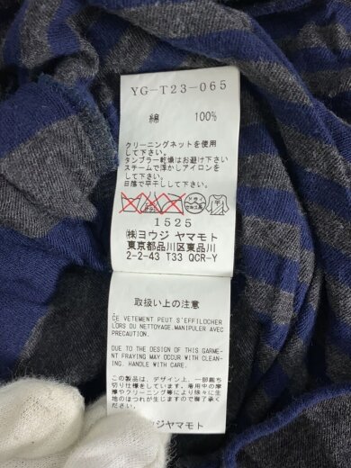 商品画像：Tシャツ/2/コットン/GRY/ストライプ/YG-T23-065 5