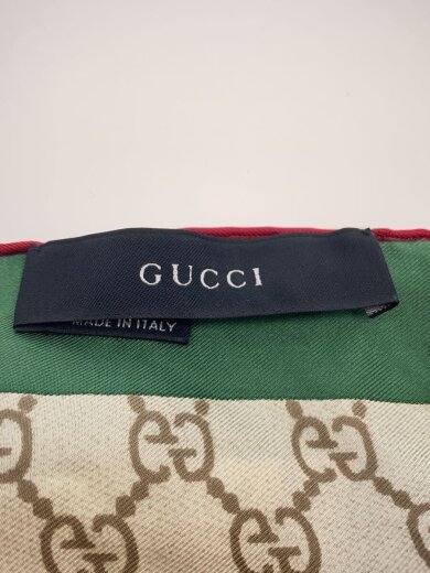 画像：GUCCIスカーフ/シルク/BEG/総柄/レディース//2