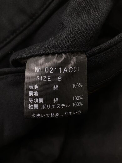 商品画像：ジャケット/S/コットン/BLK/0211AC01 4