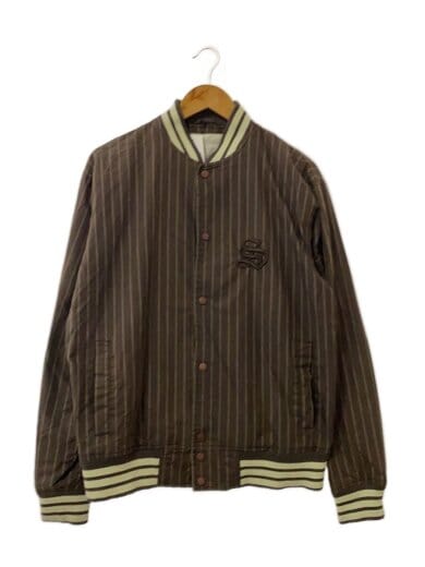 商品画像：スタジャン/M/コットン/BRW/ストライプ// 1
