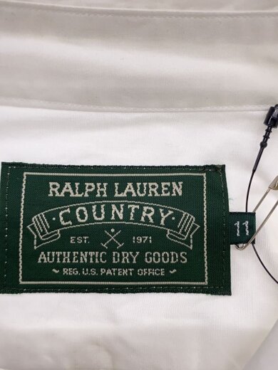 商品画像：RALPH LAUREN COUNTRY/長袖シャツ/11/コットン/WHT/無地 3