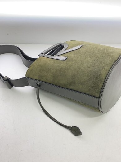 商品画像：バケットバッグ/3WAY/ショルダーバッグ/ハンドバッグ/スウェード/GRN/無地 5