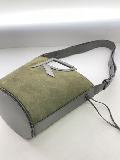 商品画像：バケットバッグ/3WAY/ショルダーバッグ/ハンドバッグ/スウェード/GRN/無地 6