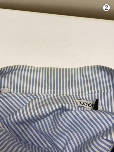 商品画像：長袖シャツ/XS/コットン/BLU/ストライプ/H2169193CS 8