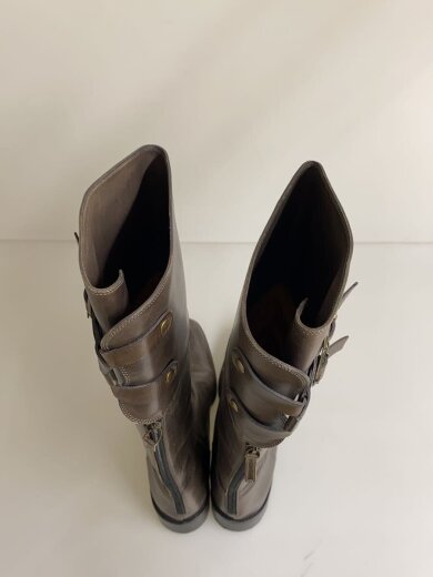 商品画像：バックベルトジョッキーブーツ/ブーツ/37/BRW/レザー/使用感有り// 3