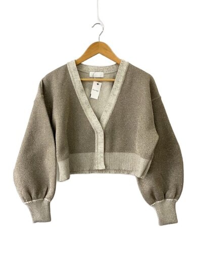 商品画像：24SS/ラメカーディガン/FREE/ポリエステル/BEG/GGZ1042105A0008 1