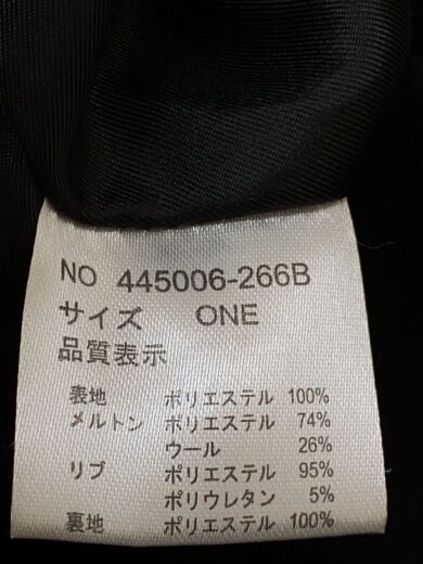 商品画像：ジャケット/one/ポリエステル/BLK/無地/445006-266B// 4