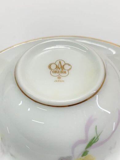 商品画像：カップ&ソーサー/2点セット/WHT/花柄 3