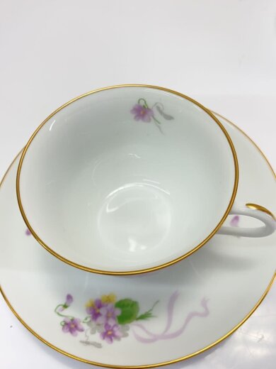 商品画像：カップ&ソーサー/2点セット/WHT/花柄 5