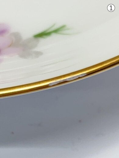 商品画像：カップ&ソーサー/2点セット/WHT/花柄 6
