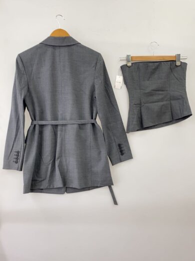 商品画像：セットアップベアトップブラウス/テーラードジャケット/38/ウール/GRY/031-4250930 2