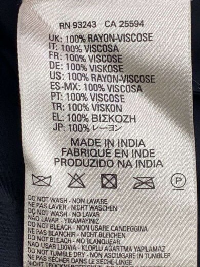 商品画像：長袖フリルシャツ/XS/レーヨン/BLK 4