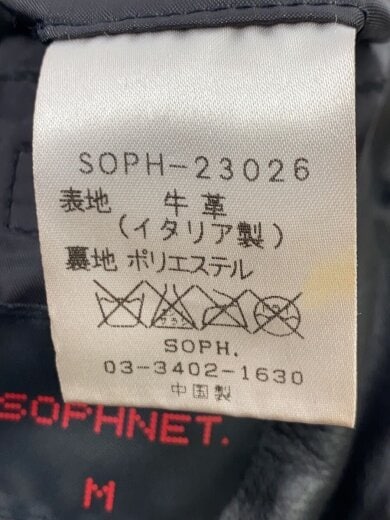 商品画像：テーラードジャケット/M/牛革/BLK/無地/soph-23026 4