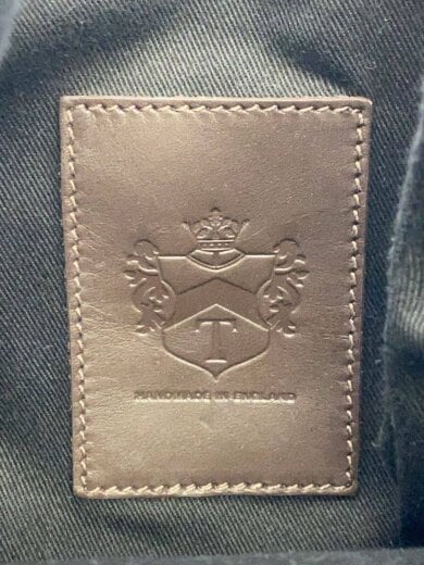 商品画像：巾着バッグ/レザー/BRW/底面擦れ有 5