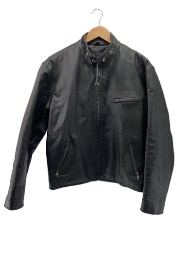 商品画像：シングルライダースジャケット/3L/レザー/BLK 1