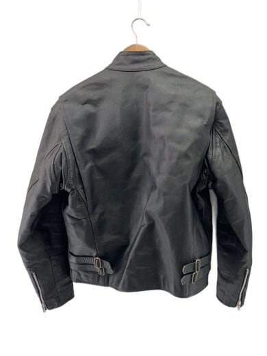 商品画像：シングルライダースジャケット/3L/レザー/BLK 2