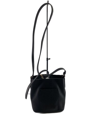 商品画像：ショルダーバッグ/レザー/BLK/無地/DB-1807 3