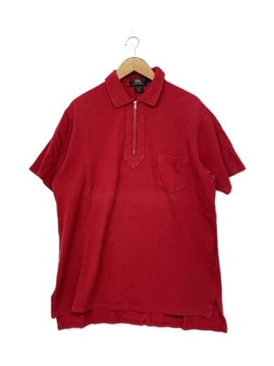 商品画像：ポロシャツ/M/コットン/RED/無地// 1