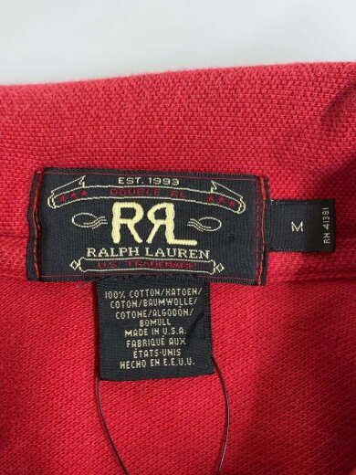 商品画像：ポロシャツ/M/コットン/RED/無地// 3