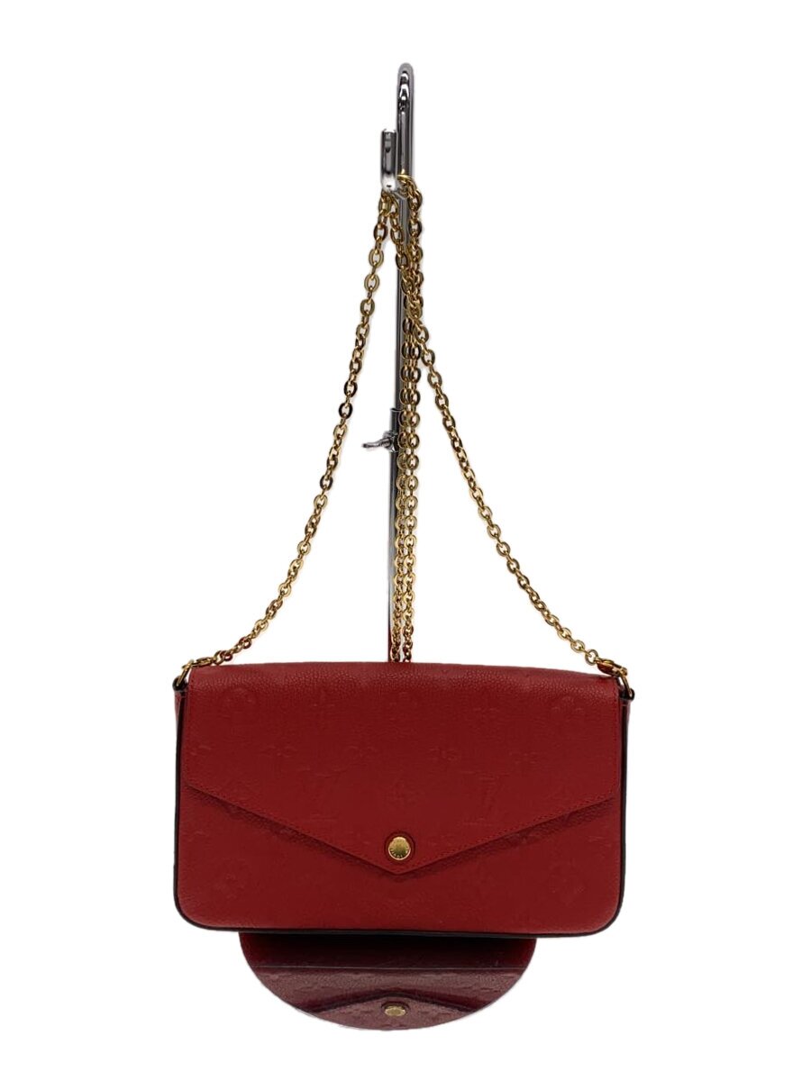 LOUIS VUITTON / ポシェット・フェリシ-/M63700ショルダーバッグ/レザー/RED/総柄///