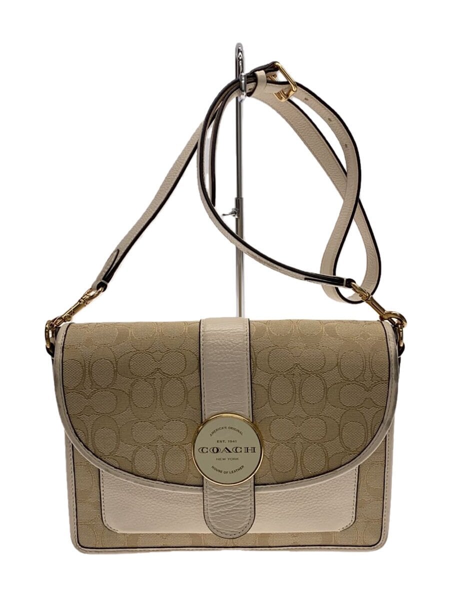 COACH / ロニー クロスボディ シグネチャー ジャカード/C8307/シグネチャーショルダー/BEG/総柄//
