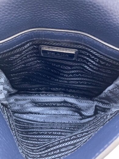 商品画像：革剥がれ有/ショルダーバッグ/レザー/NVY/無地/2VD028 6