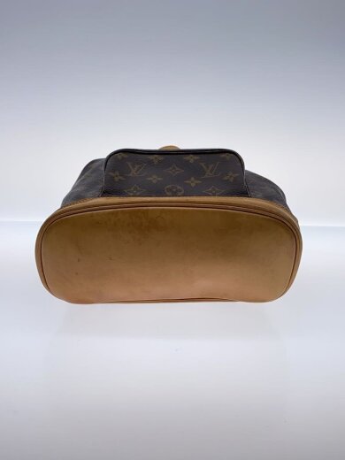 商品画像：モンスリMM/リュック/PVC/BRW/総柄/M51136/ヌメ革シミ・汚れあり 4